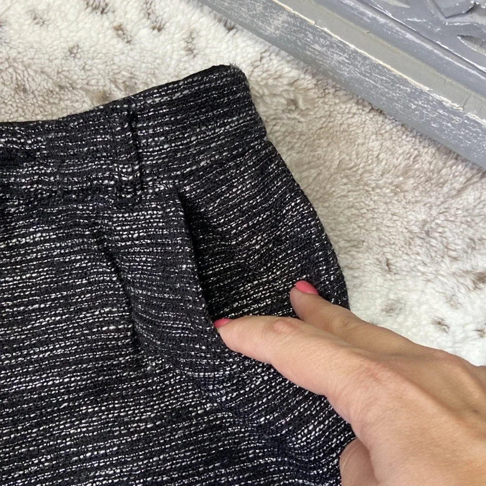 GAP Kids tweed shorts girls size 14 silver metallic stripes dark feminine witchy